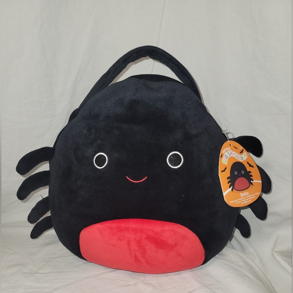 Squishmallow 12” Bella 2022 Spider Halloween Trick or Treat Plush Bag NWT - Picture 4 of 9